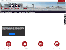 Tablet Screenshot of edmondsyachtclub.com
